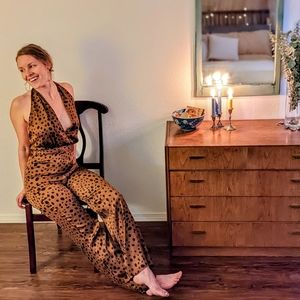 LPA 70's Swank satin jumpsuit